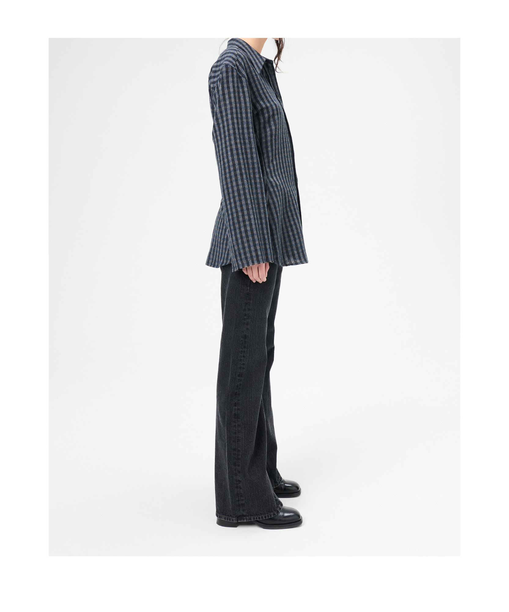 Our Legacy Navy Daisy Shirt In Black