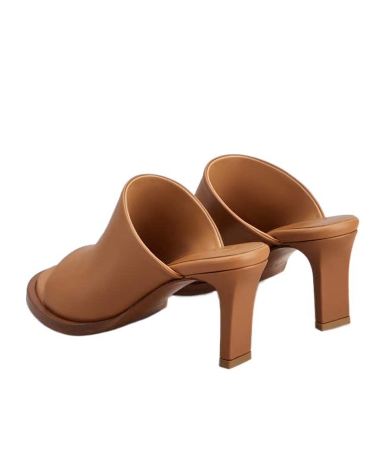 Tod's Heel Mules Leather Round Toe In Brown