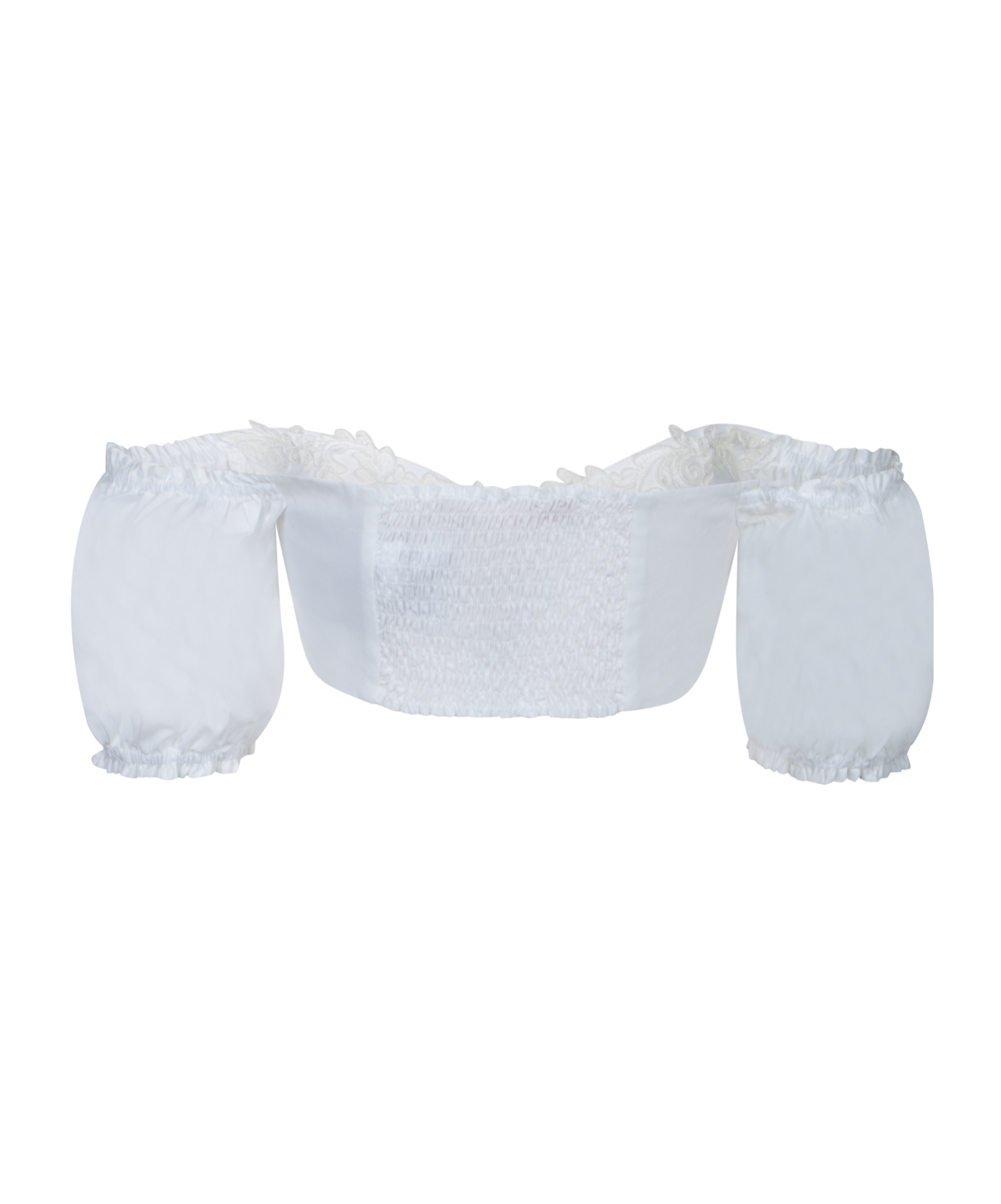Ermanno Scervino White Poplin Cropped Top