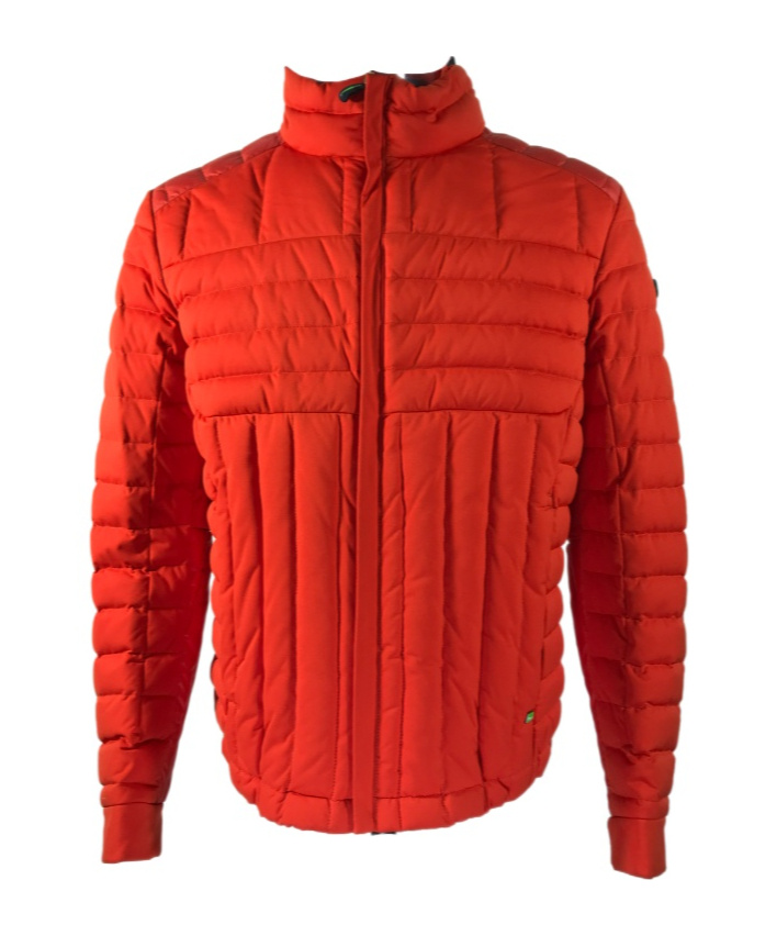 Hugo Boss Quilted Down Jacket In Red