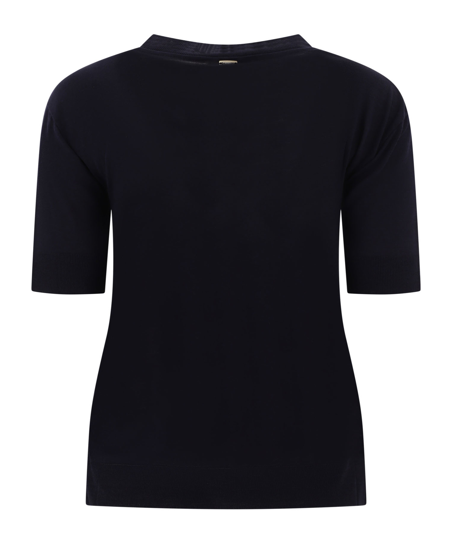Herno T-shirt In Glam Knit Effect In Black