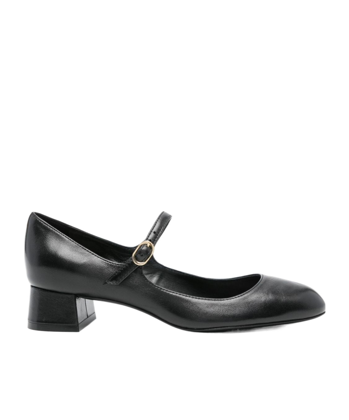Shop Stuart Weitzman Thick Heel Mary Jane Shoes In Black