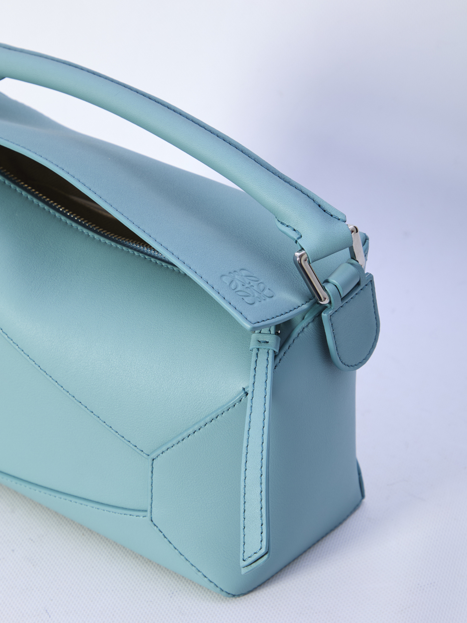 Loewe Puzzle Small Shoulder Bag In Green