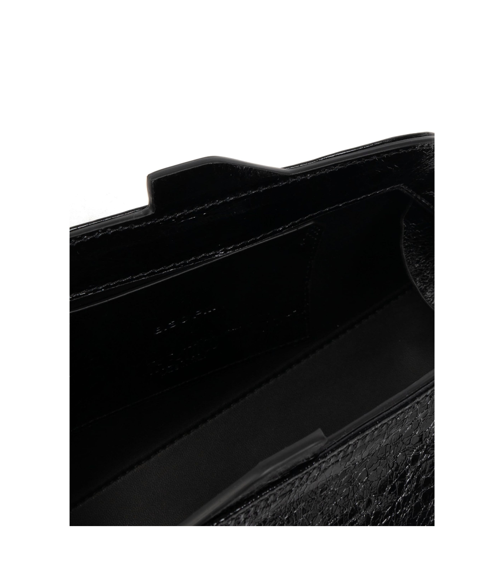 Attico Midnight Leather Clutch Bag In Black