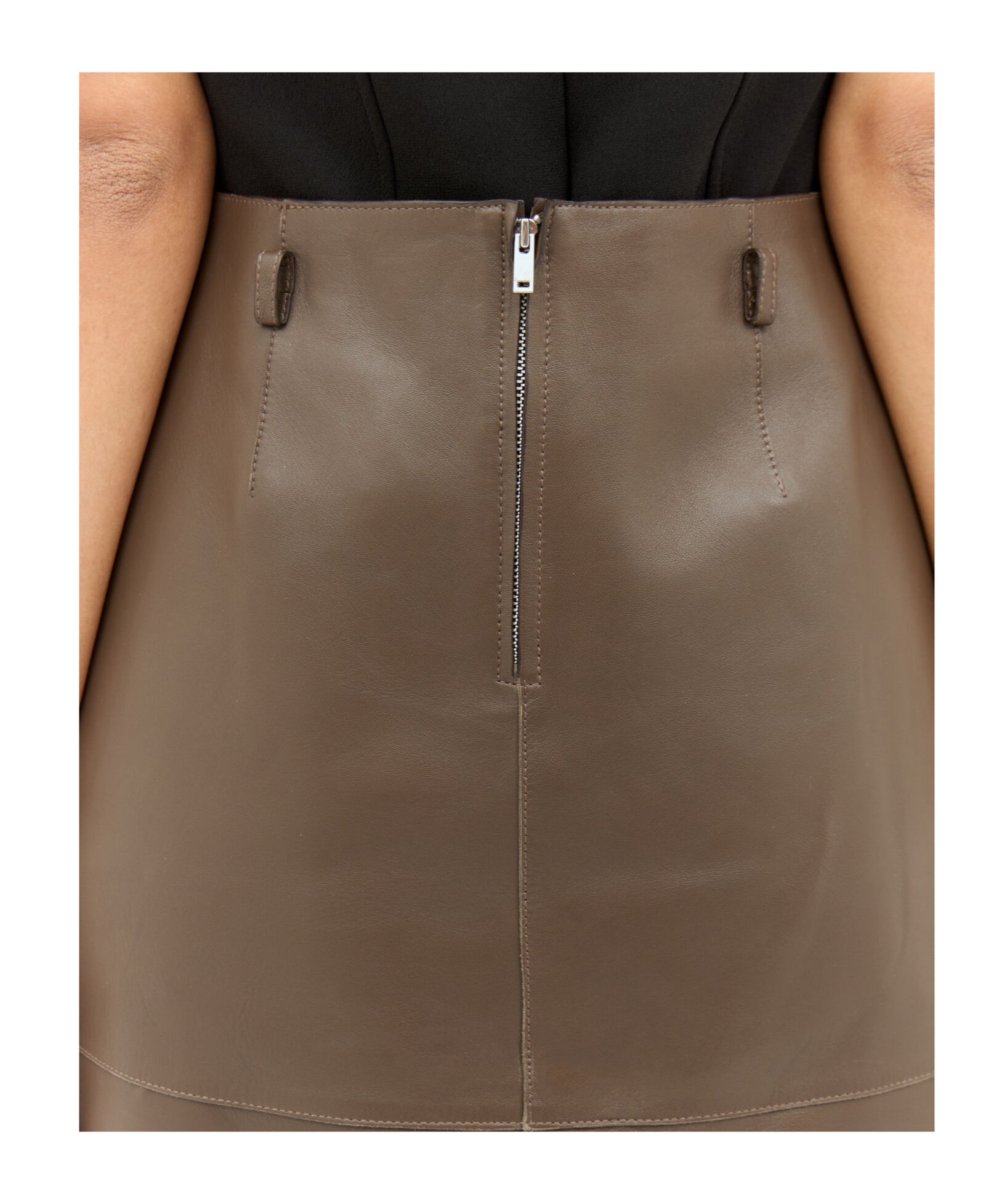 Totême Toteme Women Double Leather Skirt In Multicolor