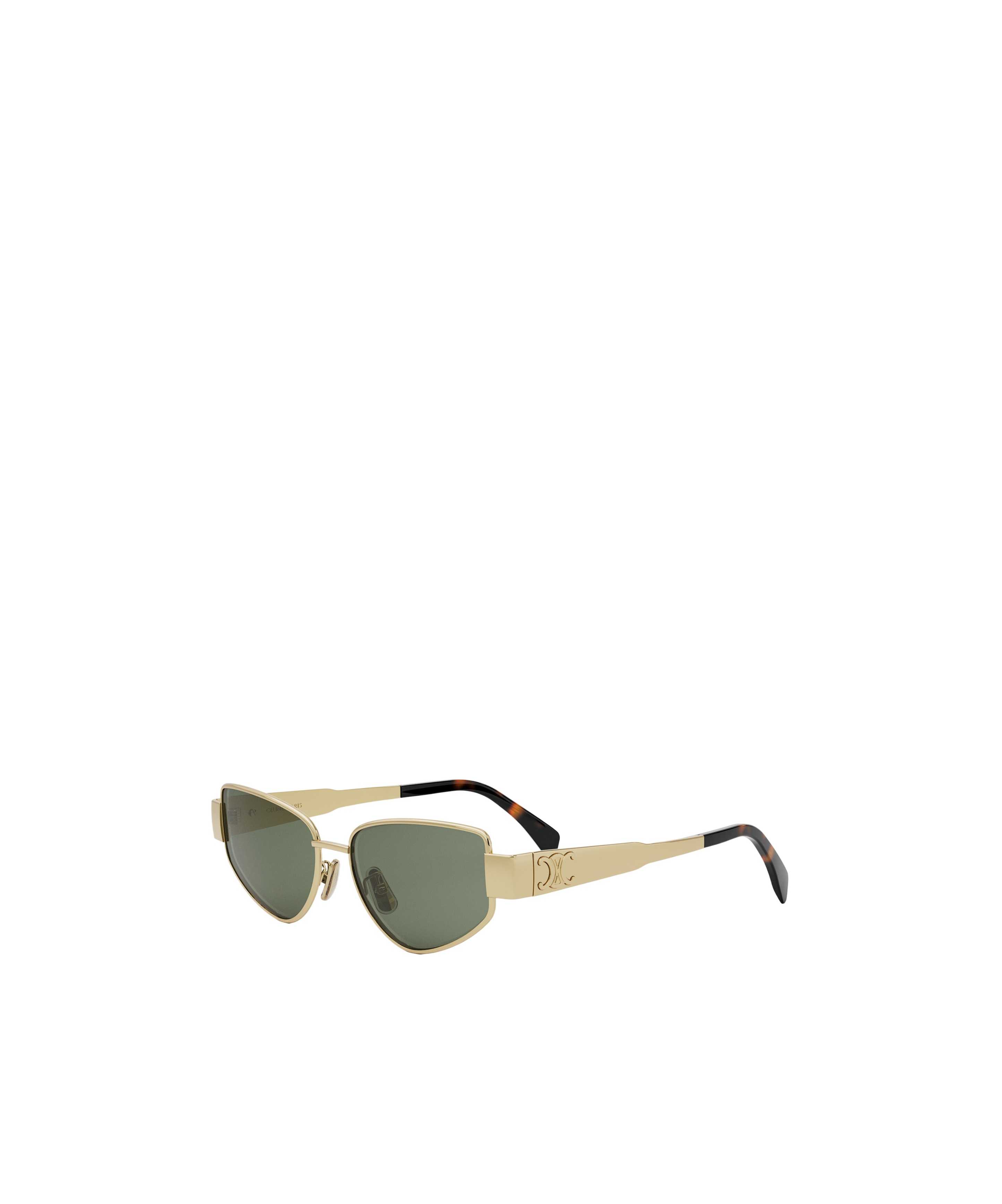 Celine Triomphe 55mm Cat Eye Sunglasses In Green
