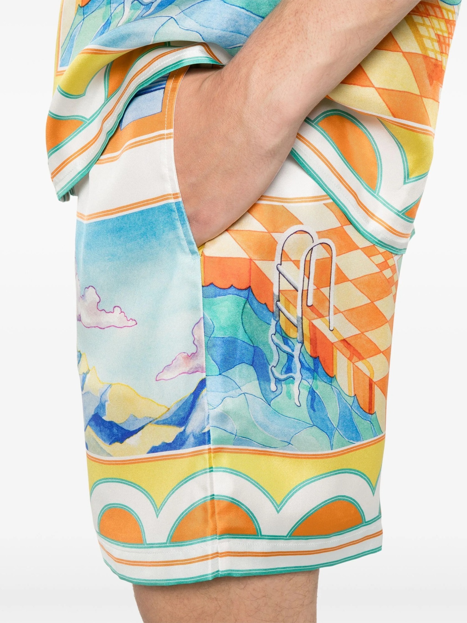 Casablanca Surreal Pool Shorts Multicolor In Multi