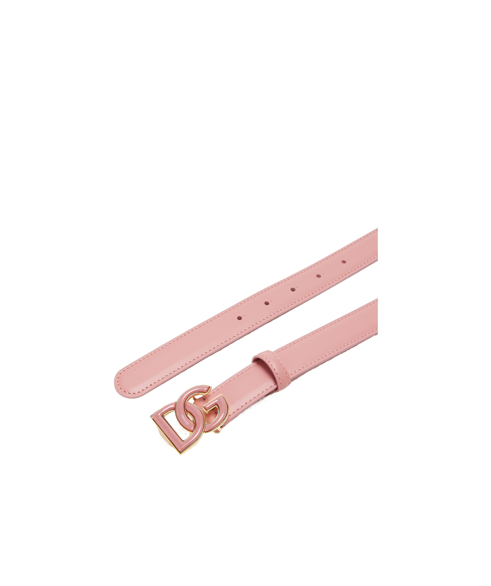 Dolce & Gabbana Dg Logo Buckle Belt In Pink
