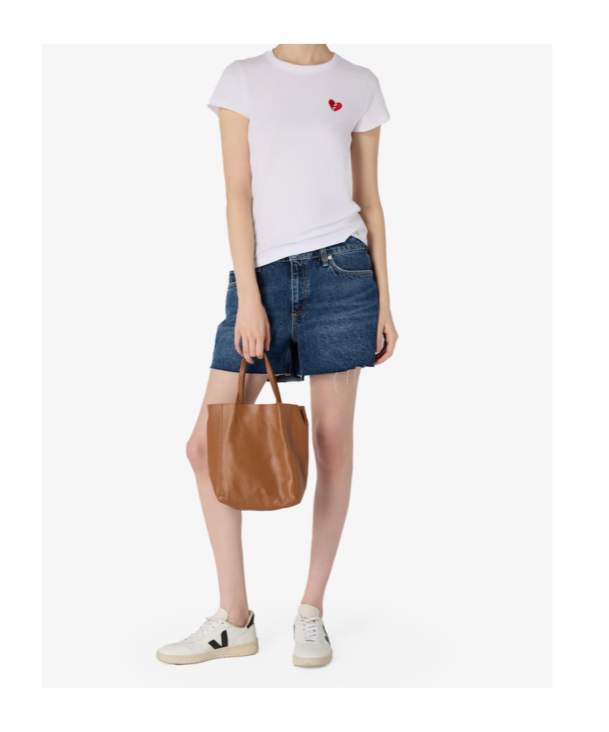Shop Rag & Bone Denim Shorts With Belt Loops In Blue