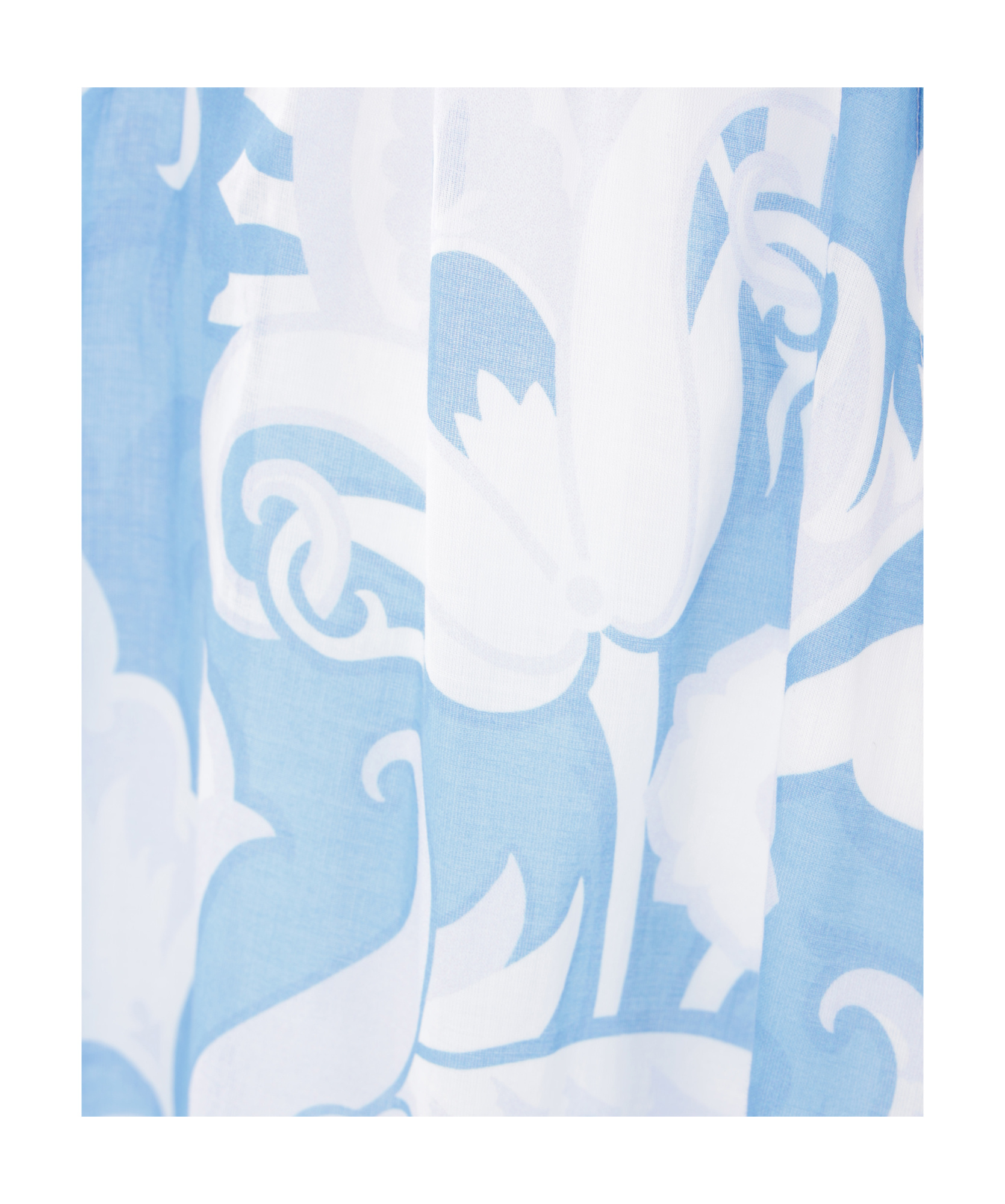 Etro Maxi Cotton Skirt With Contrasting Floral Paisley Print In White