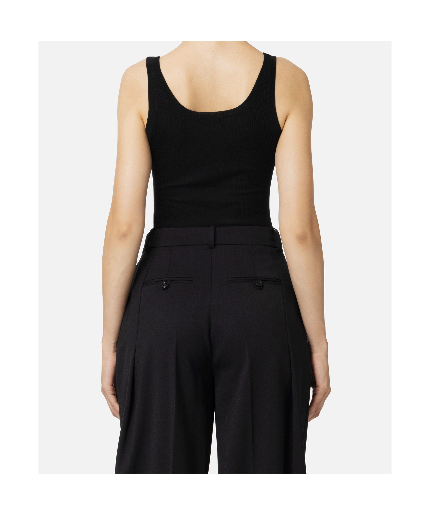 Elisabetta Franchi Jacquard Logo Vest In Black