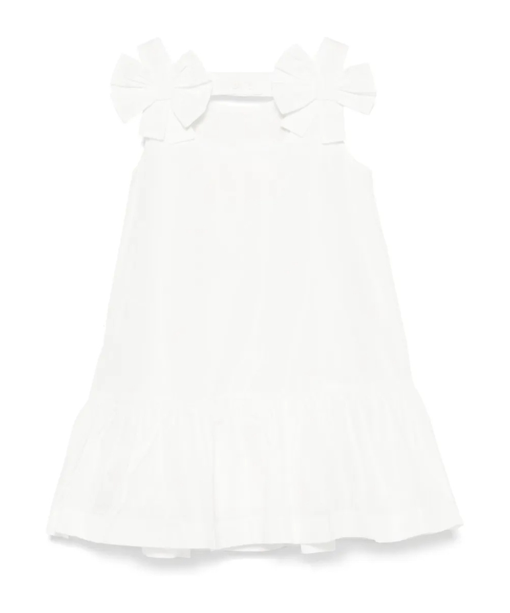 Simonetta Bow-detail Dress In White