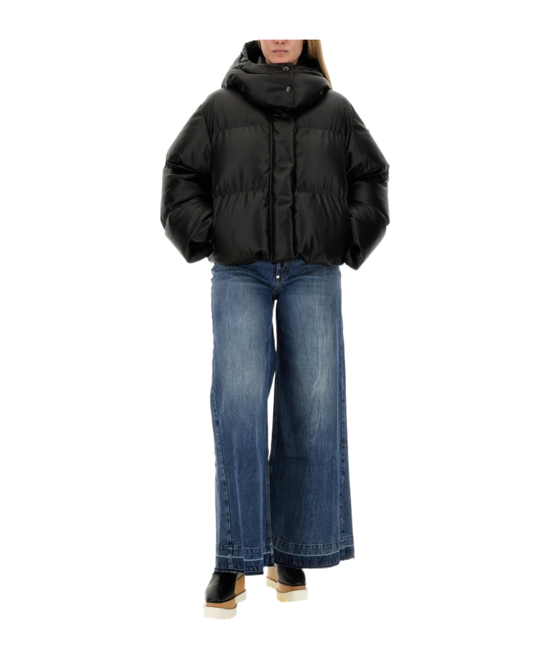 STELLA MCCARTNEY STELLA MCCARTNEY HIGH-NECK CROPPED PUFFER JACKET