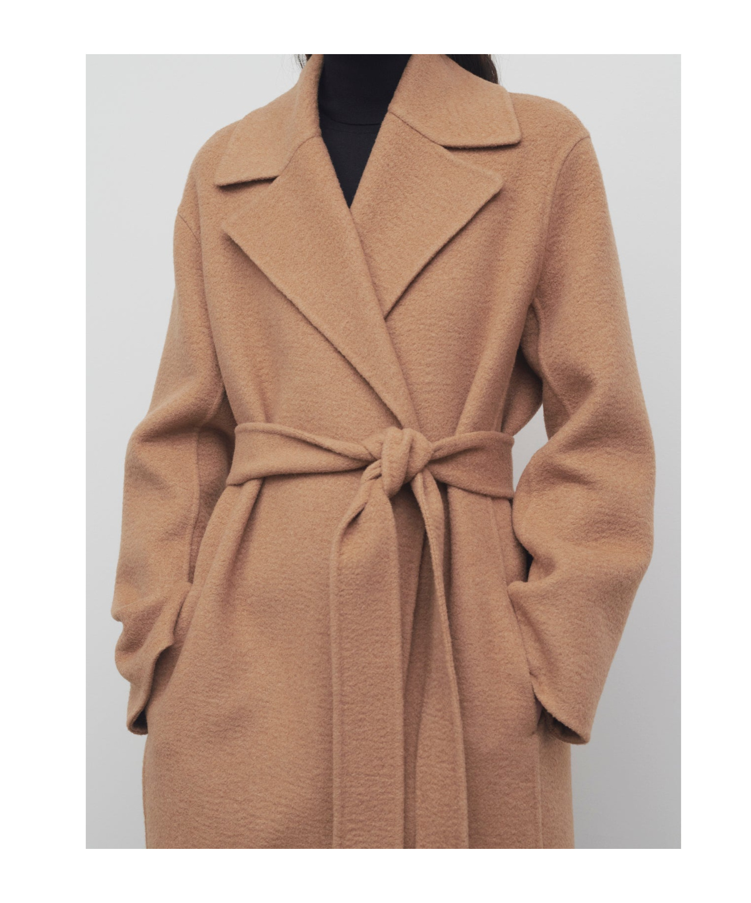 The Row Long-sleeved Cashmere Coat In Brown