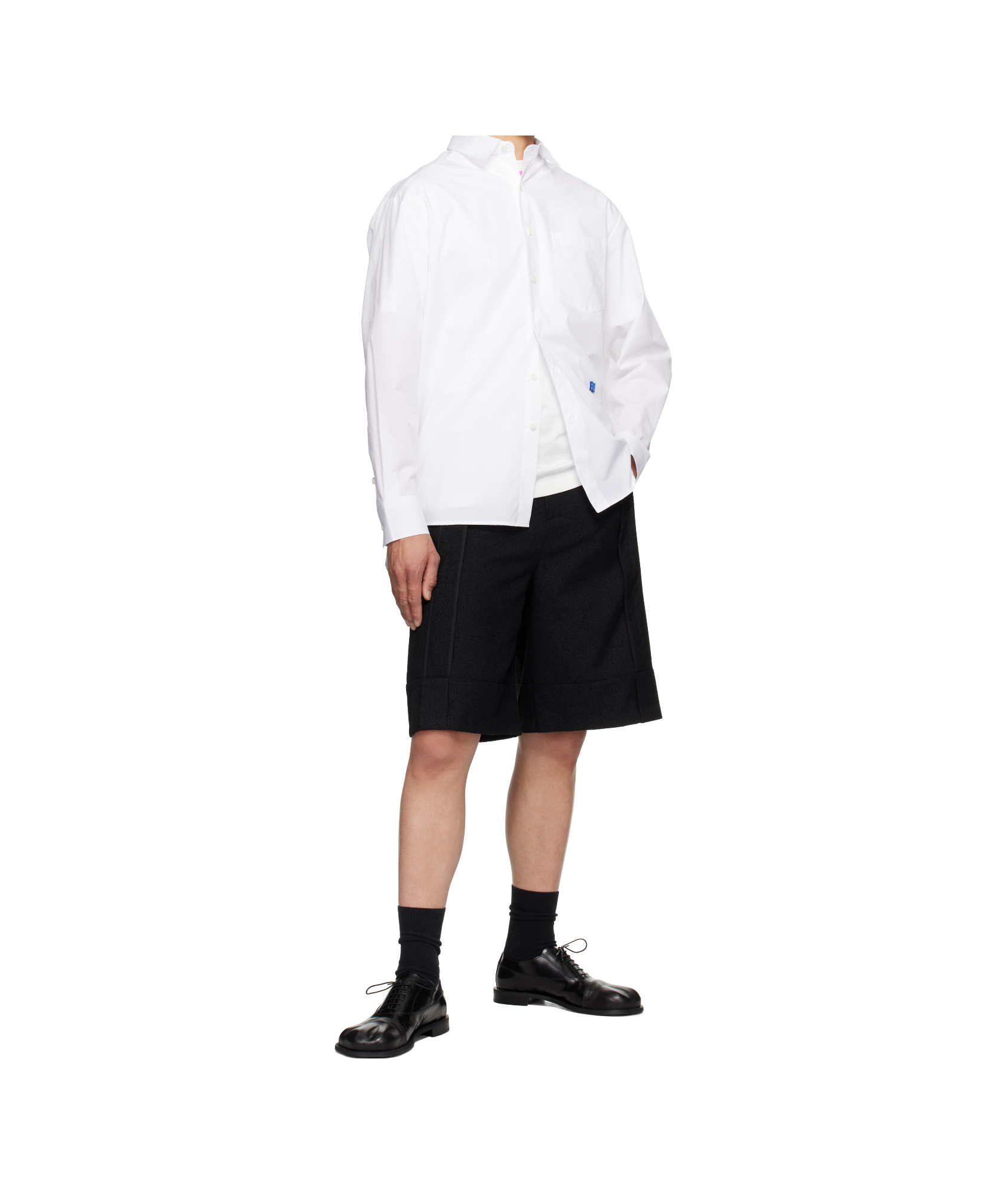 Ader Error Long Sleeve Shirt In White