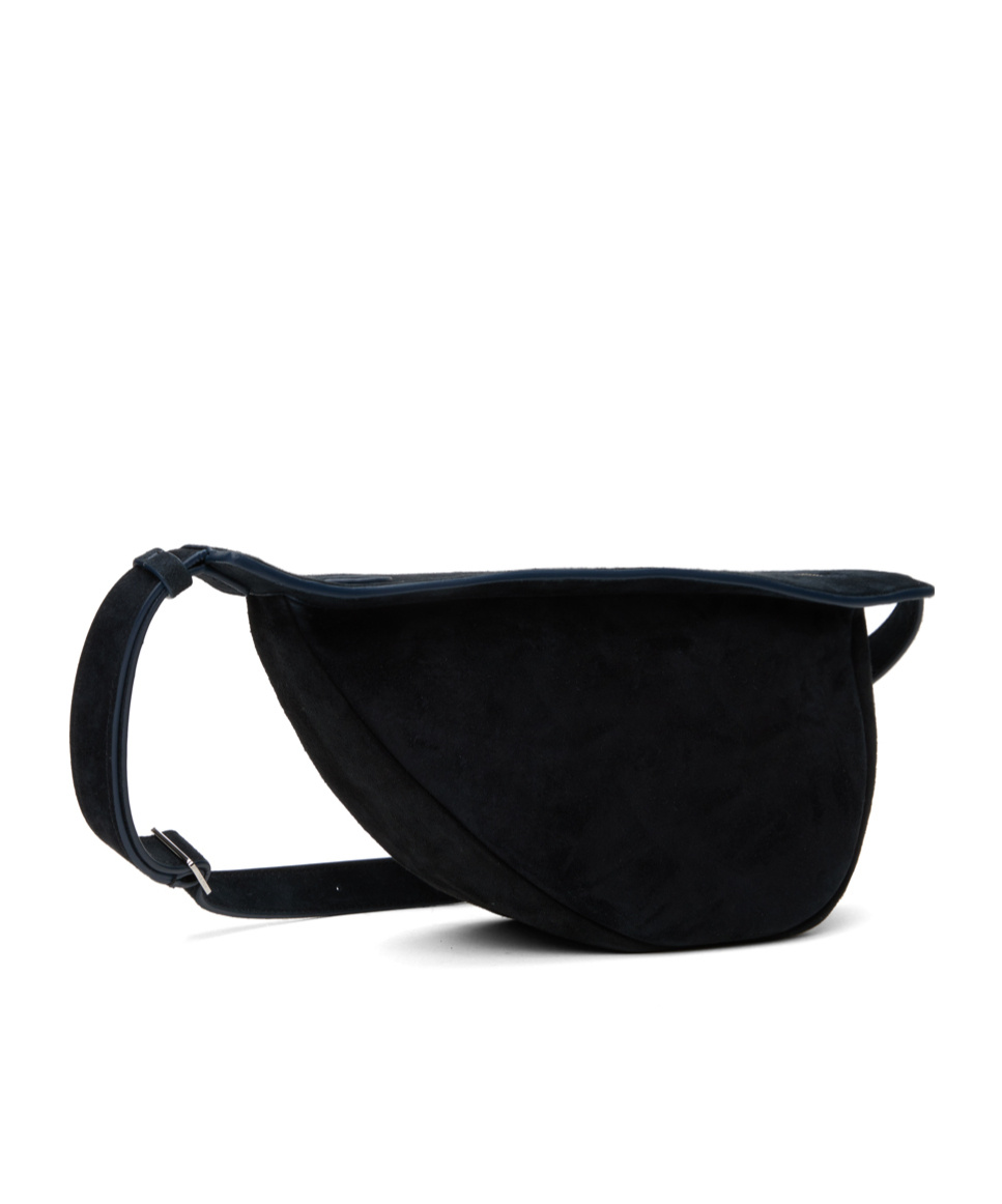 The Row Small Slouchy Banana Crossbody Bag In Black