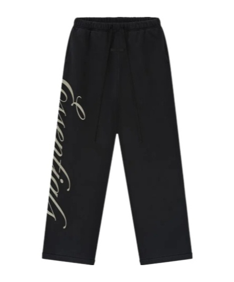 Essentials Drawstring Elastic Waist Sports Pants In Black