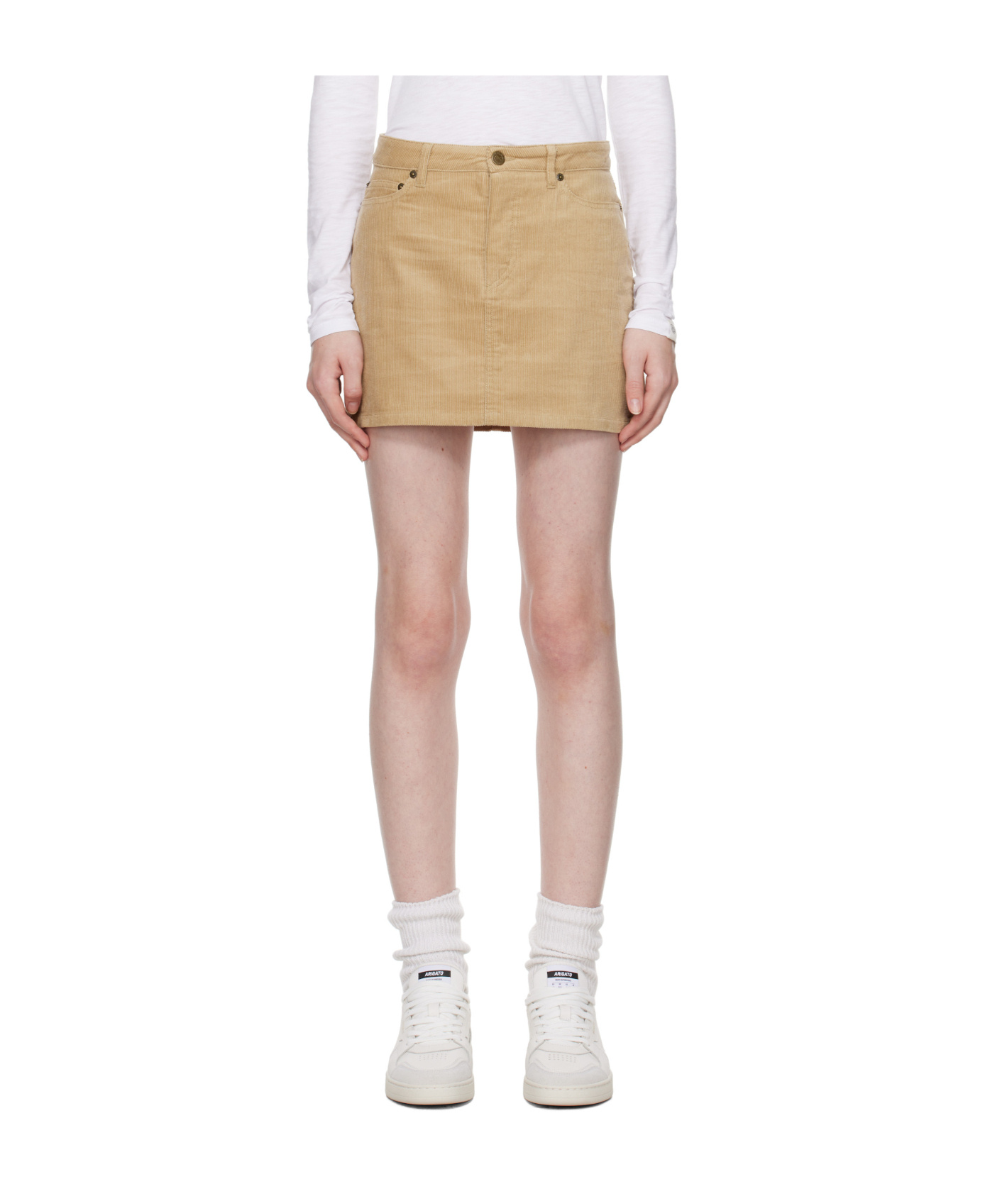 Apc Belt Loop Skirt In Nude