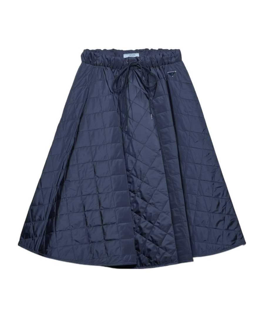 Prada Re-nylon Circle Skirt In Blue