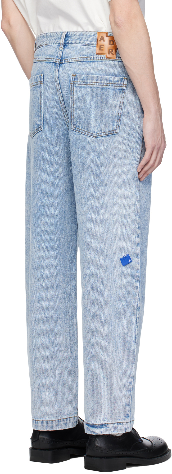 Ader Error Jeans With Belt Loops In Blue