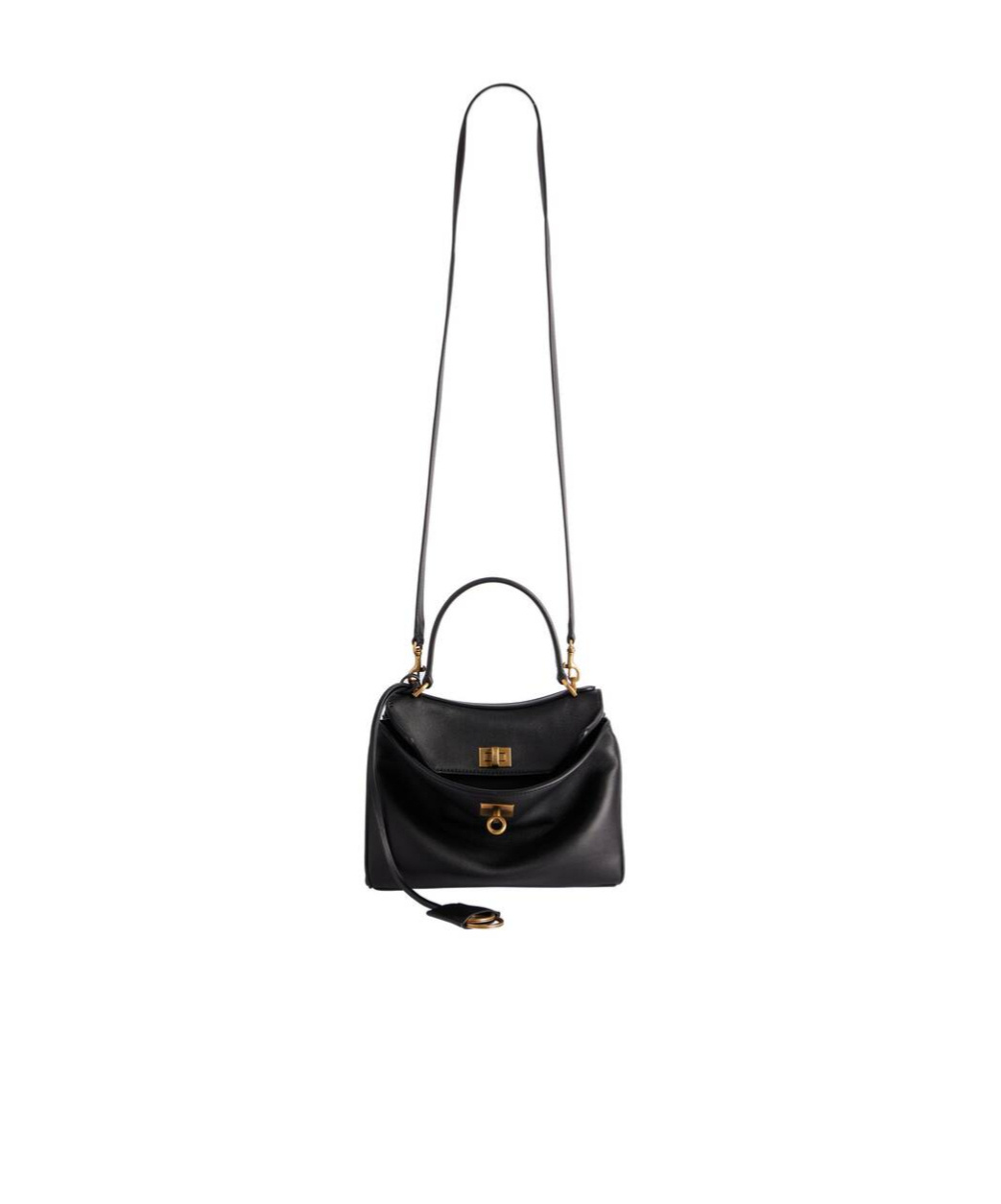 Balenciaga Black Small Rodeo Handbag In Black