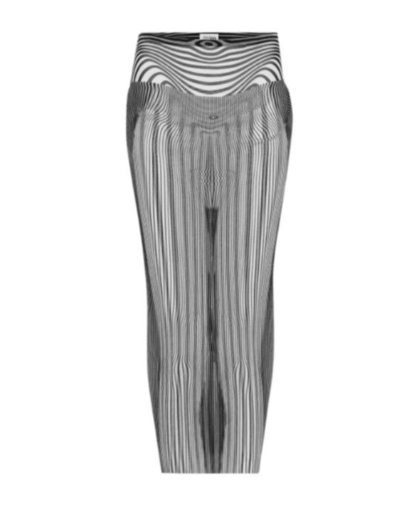 Jean Paul Gaultier The Draped Body Morphing Maxi Skirt In Gray