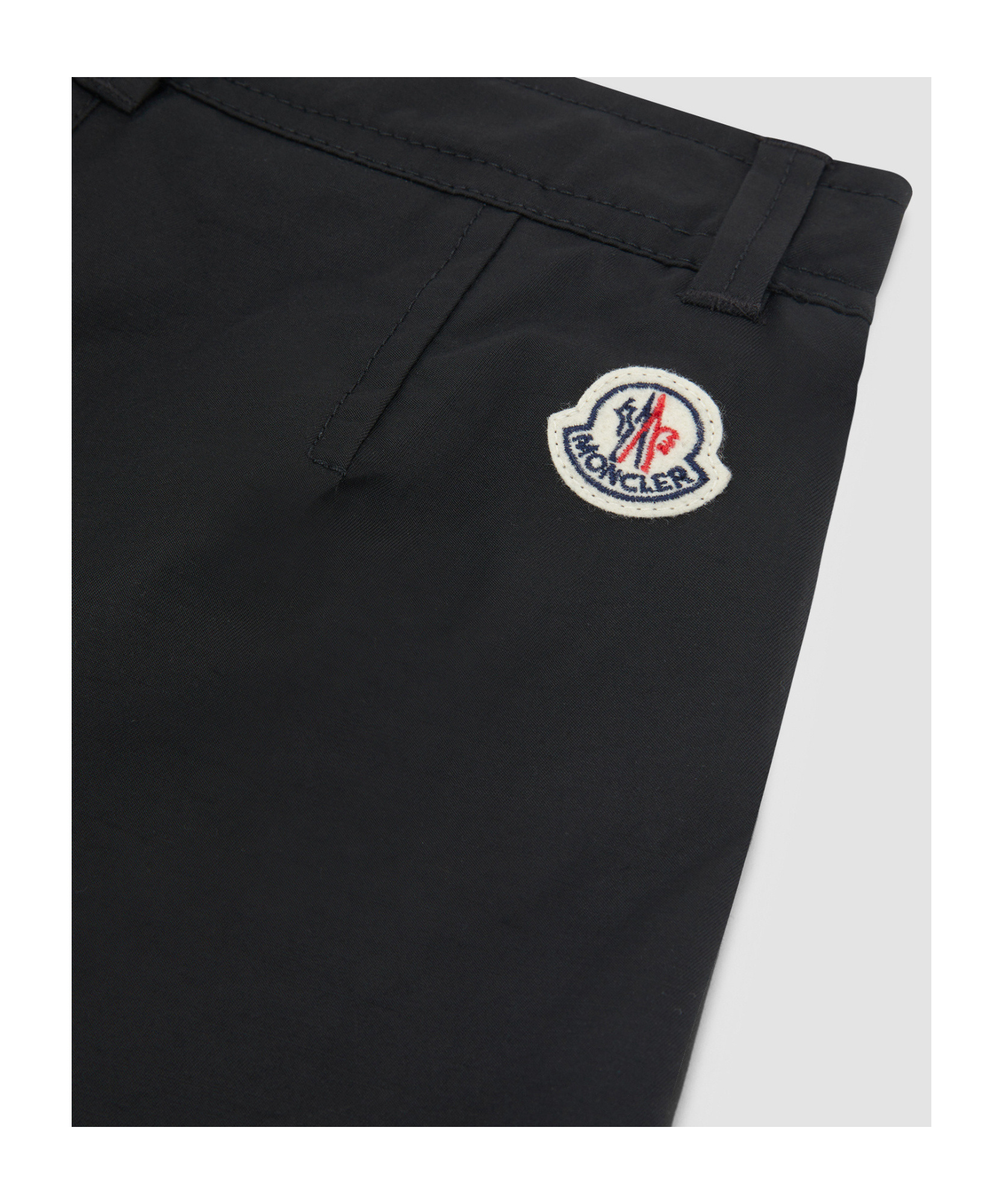 Moncler Enfant Twill Shorts In Black