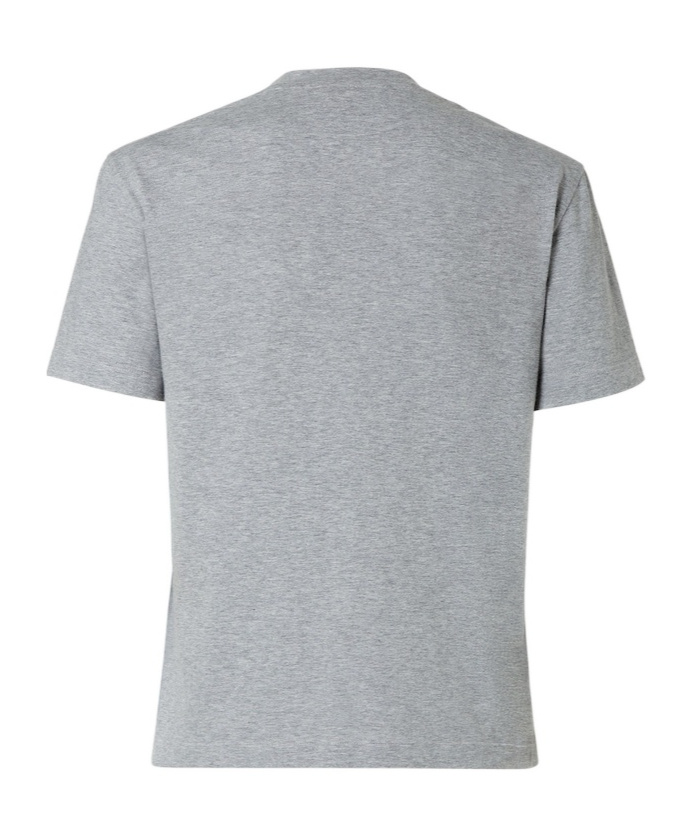 Fendi Grey Melange Cotton T-shirt Women In Gray