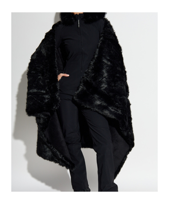 Balenciaga Faux-fur Coat In Black
