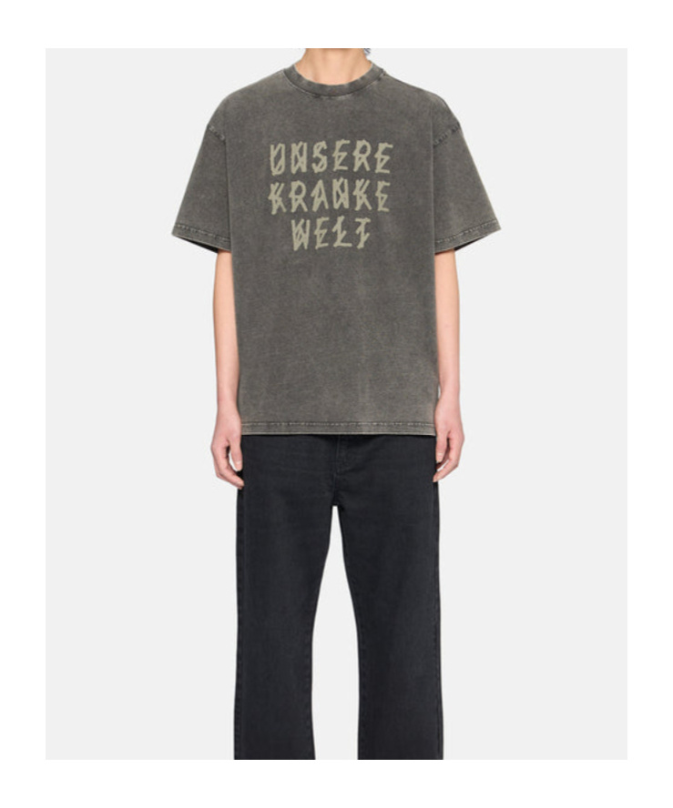 44 Label Group Logo Printed Crewneck T-shirt In Black