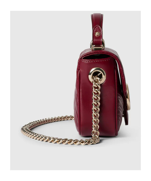Gucci Gg Marmont Mini Top Handle Bag In Red