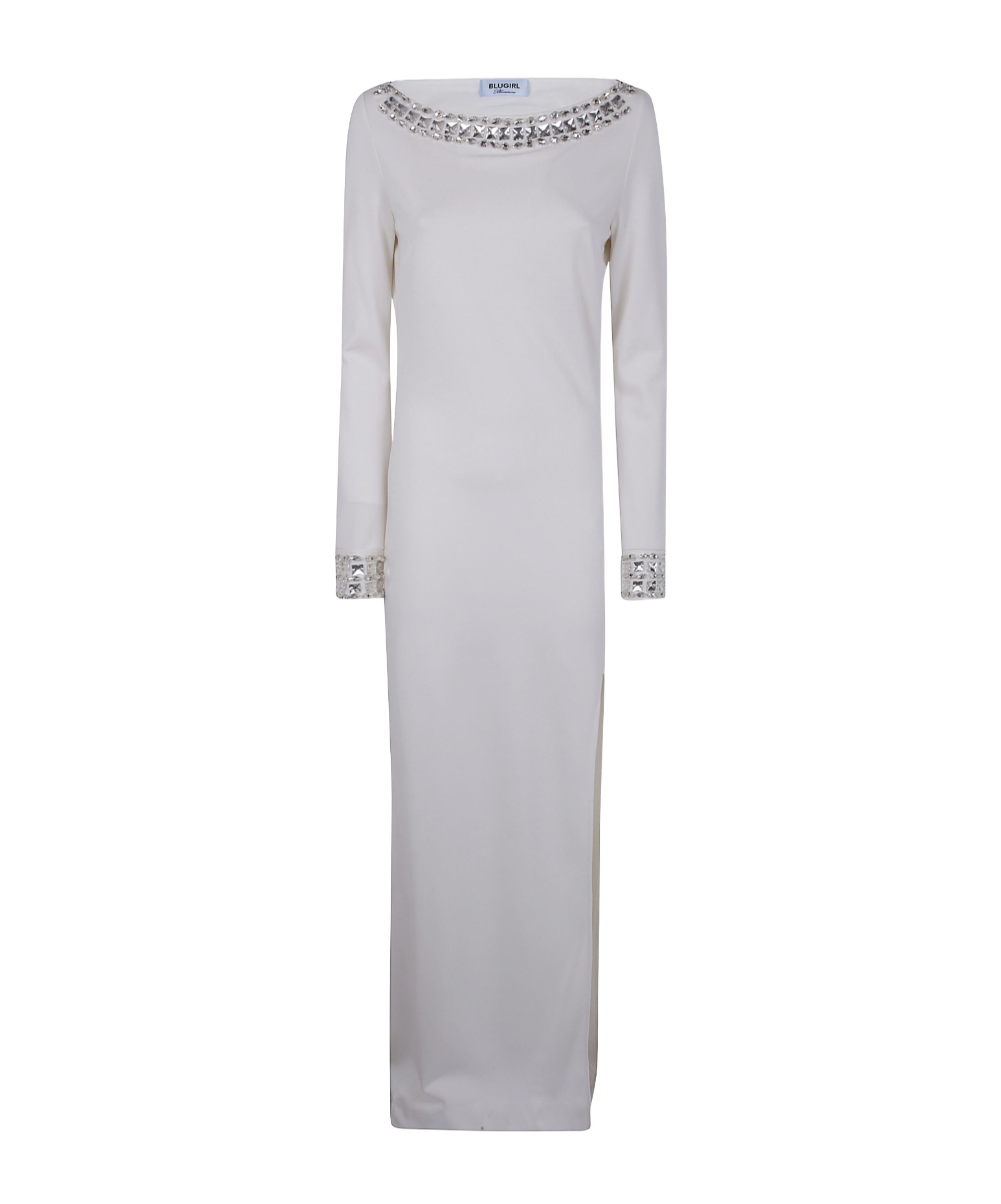 Blugirl Crystal-embellished Long Dress In Gray