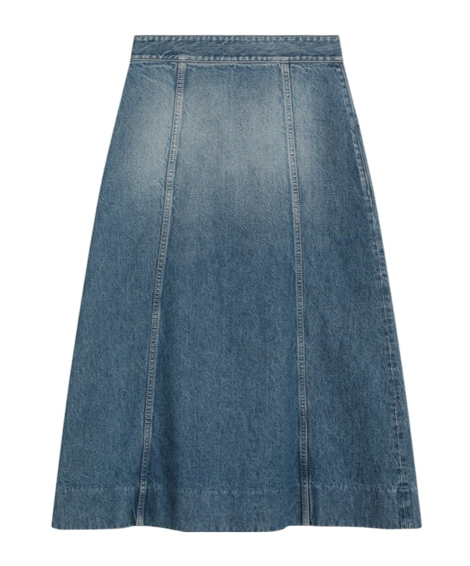Valentino Button-down Skirt In Blue