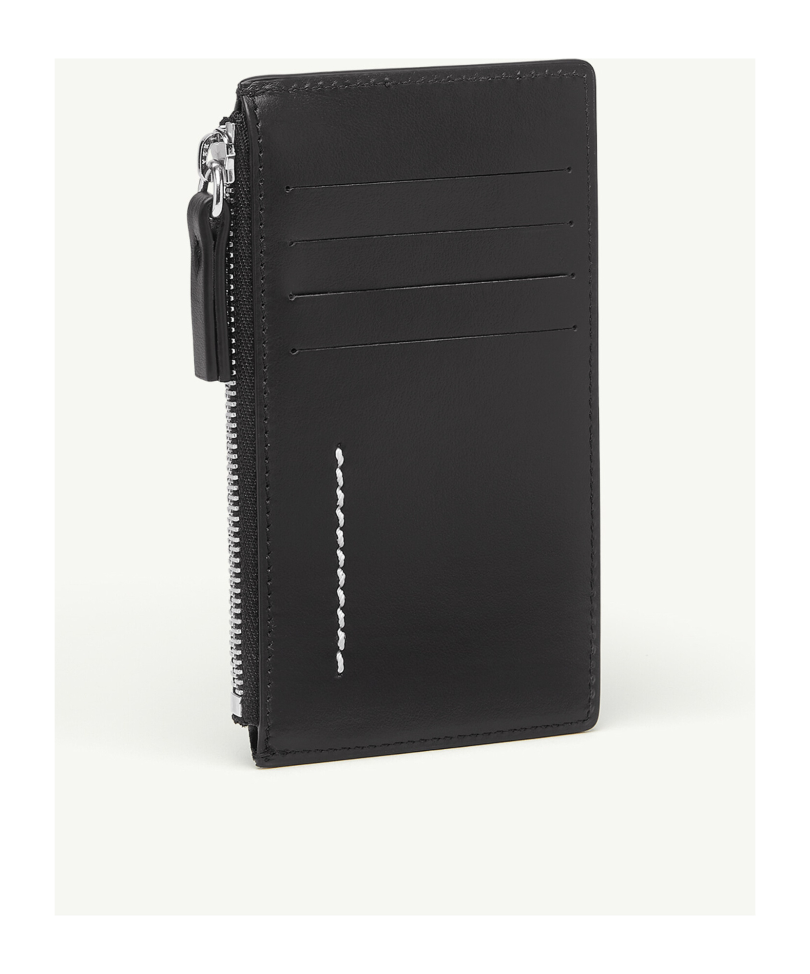 Mm6 Maison Margiela Numbers-motif Leather Wallet In Black