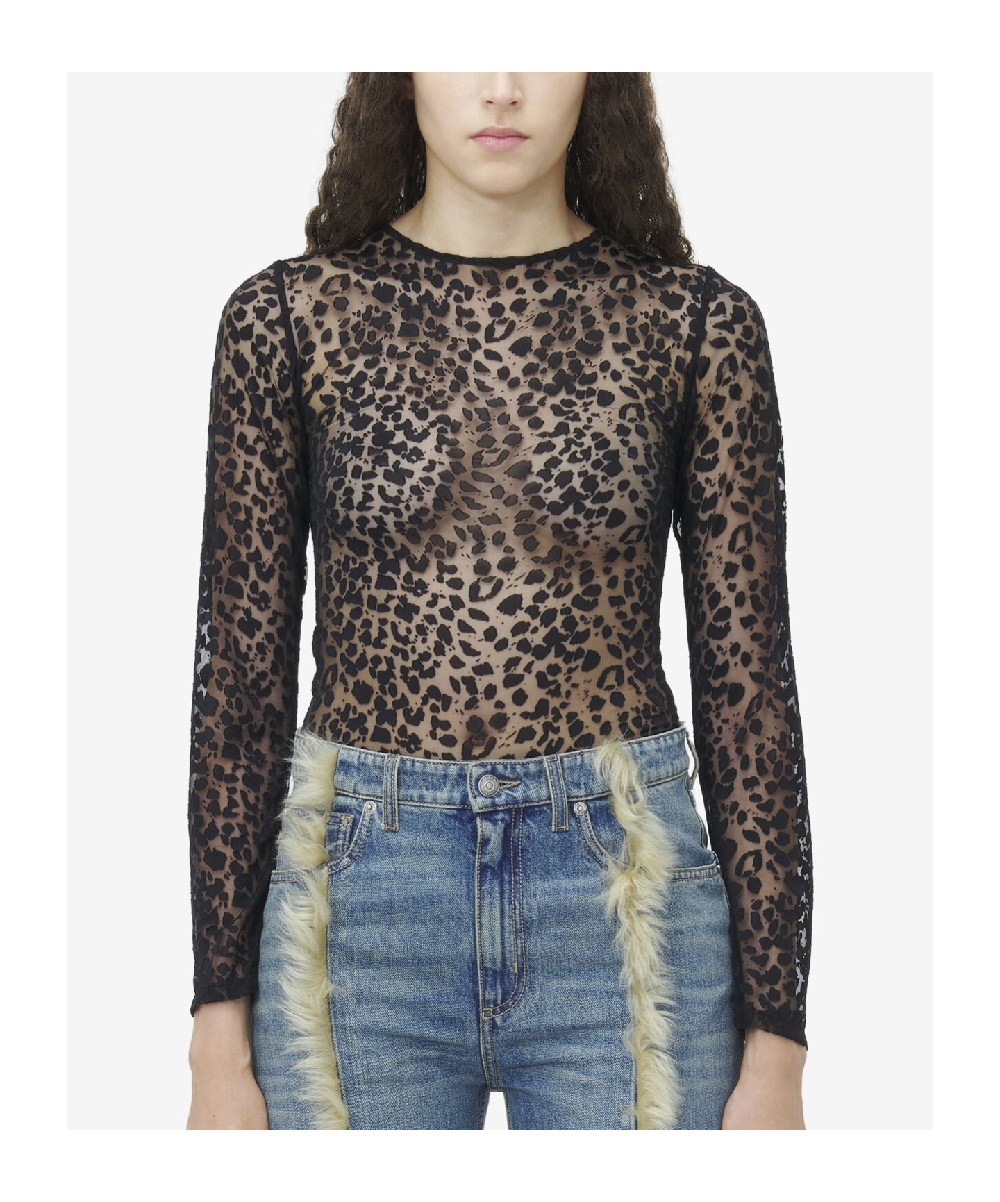 Alexander Mcqueen Round-neck Blouse In Black