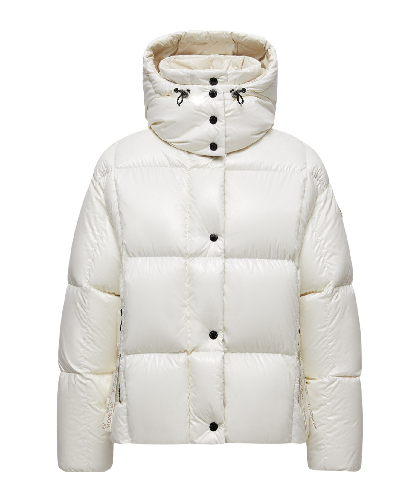 Moncler Parana Hooded Short Down Jacket In White