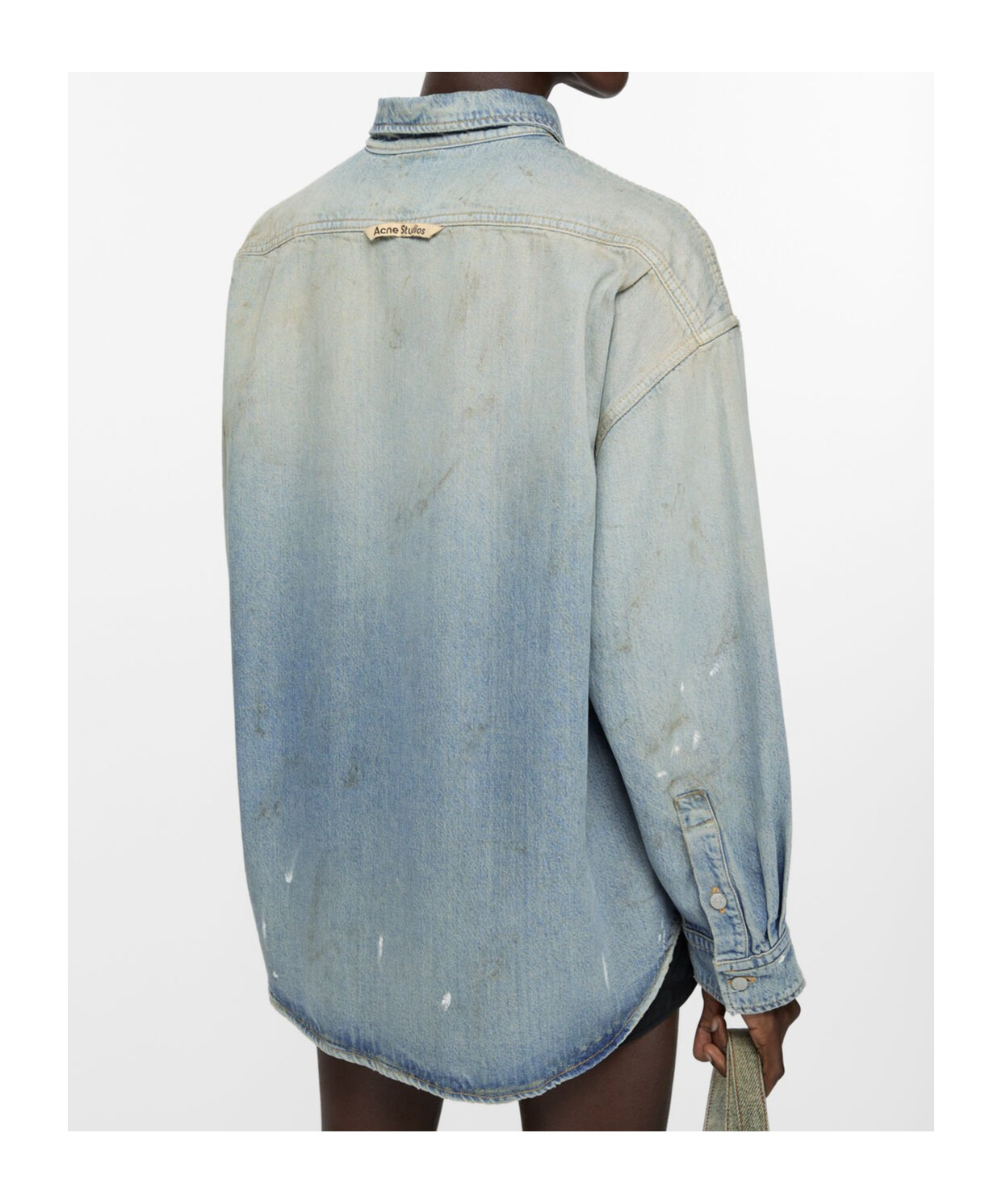 Acne Studios Denim Button-up Shirt In Gray