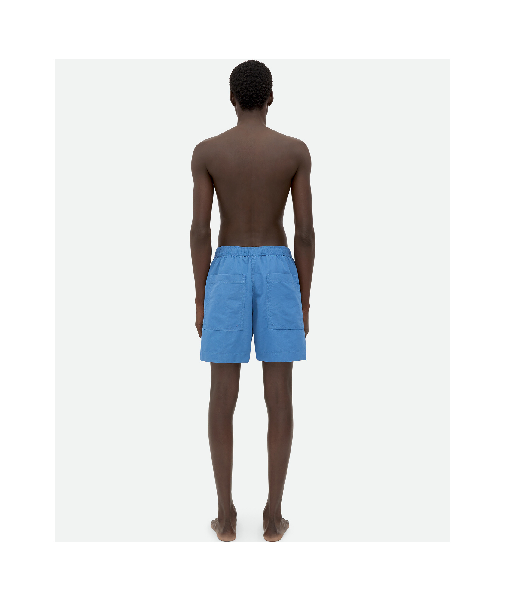 Bottega Veneta Elastic Waist Beach Shorts In Brown