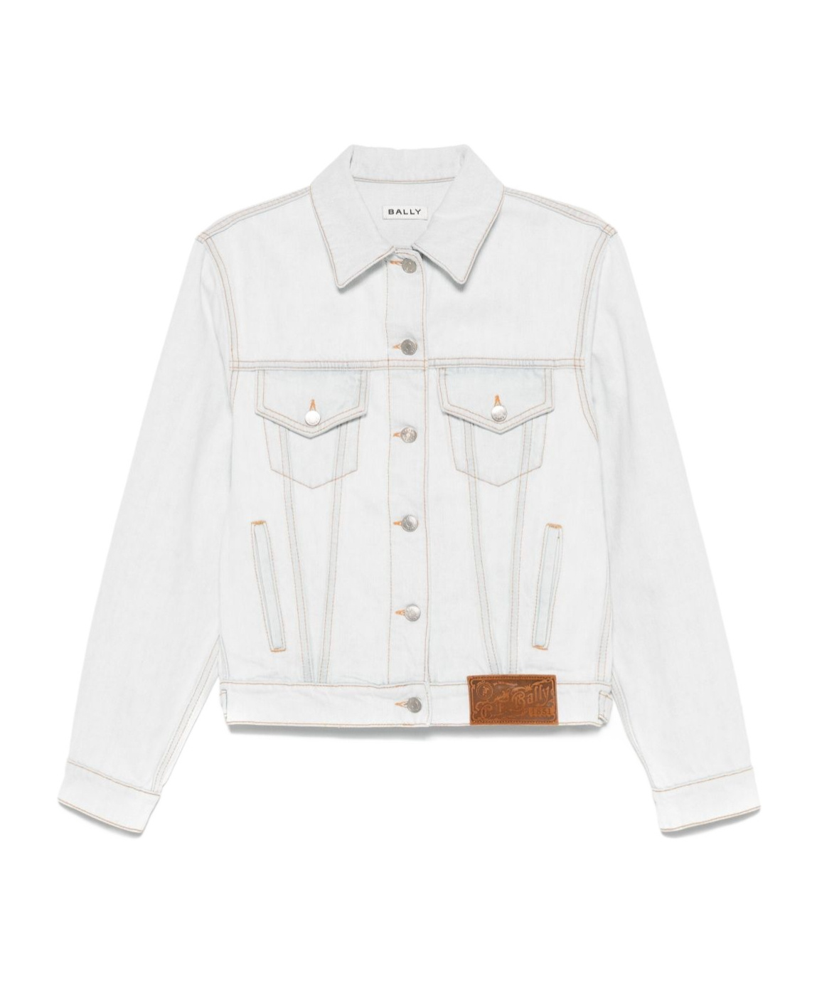 Bally Knee Length Jacket Buttoned Cuffs In White