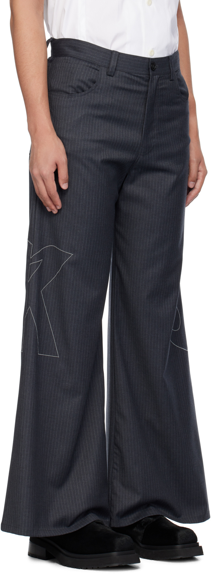 Kusikohc Belt-loop Casual Pants In Black