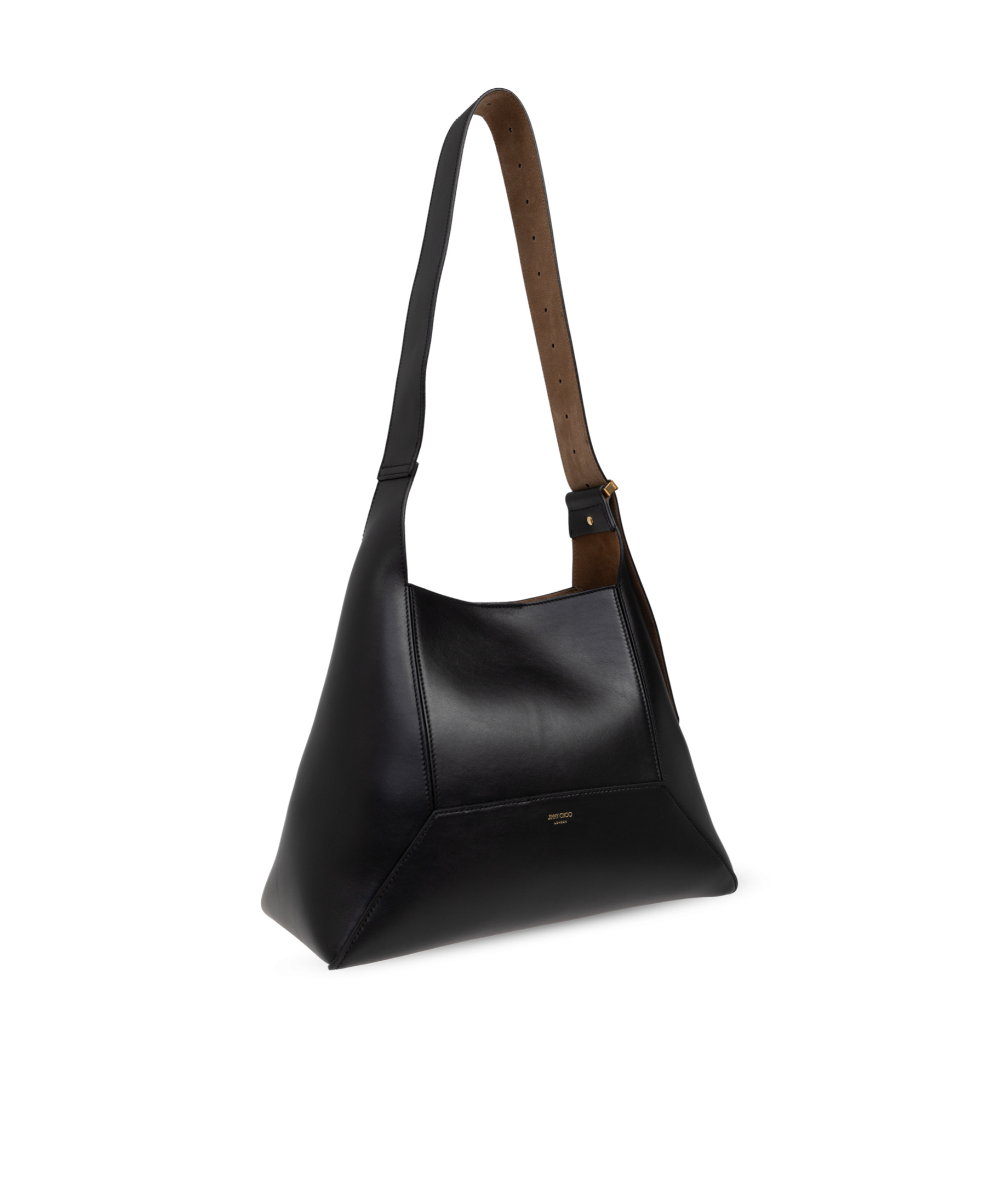 Jimmy Choo Diamond Structured Shoulder Bag With Metal Hardware In Black
