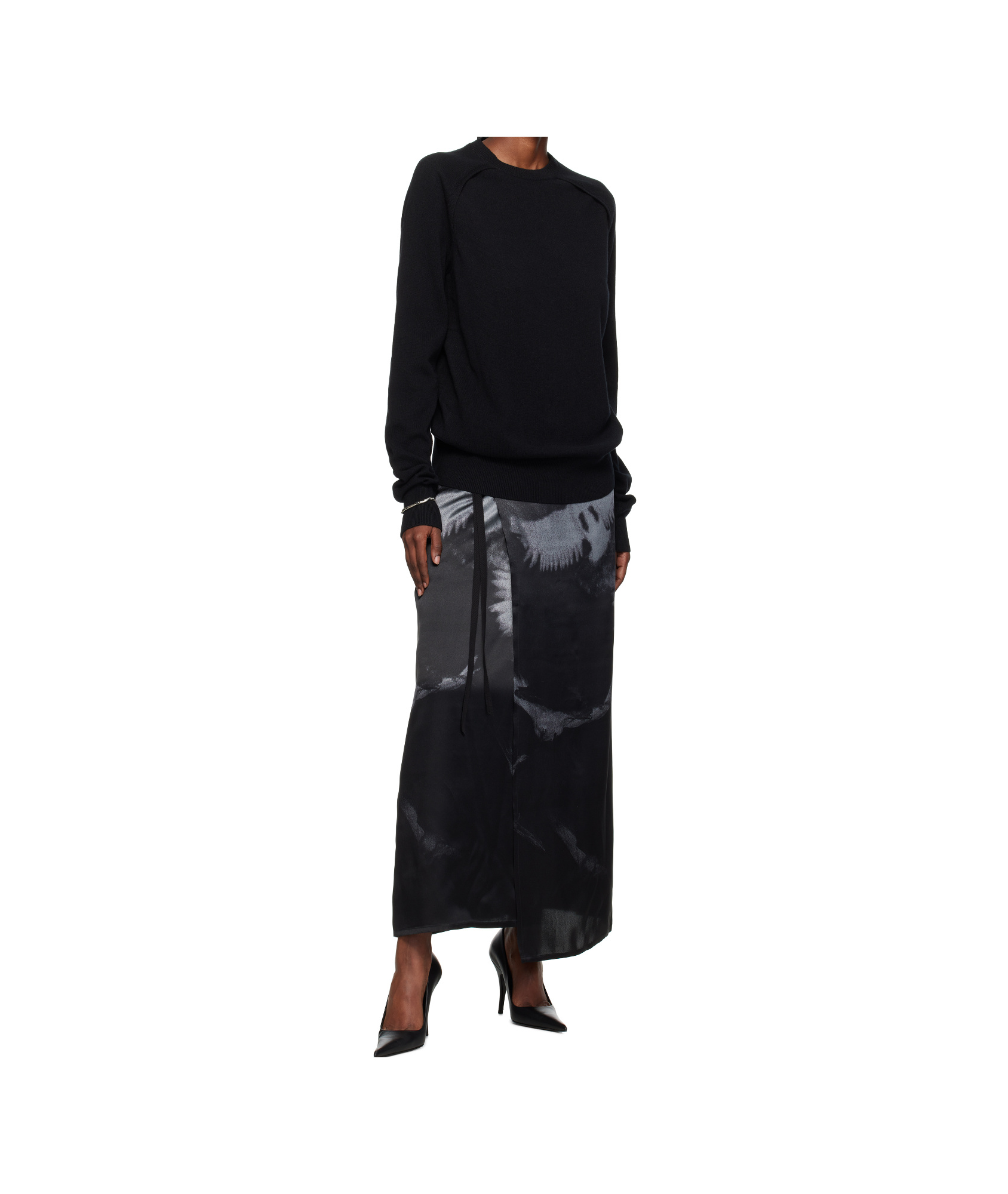 Ann Demeulemeester Ulu Cut-out Sweater In Black
