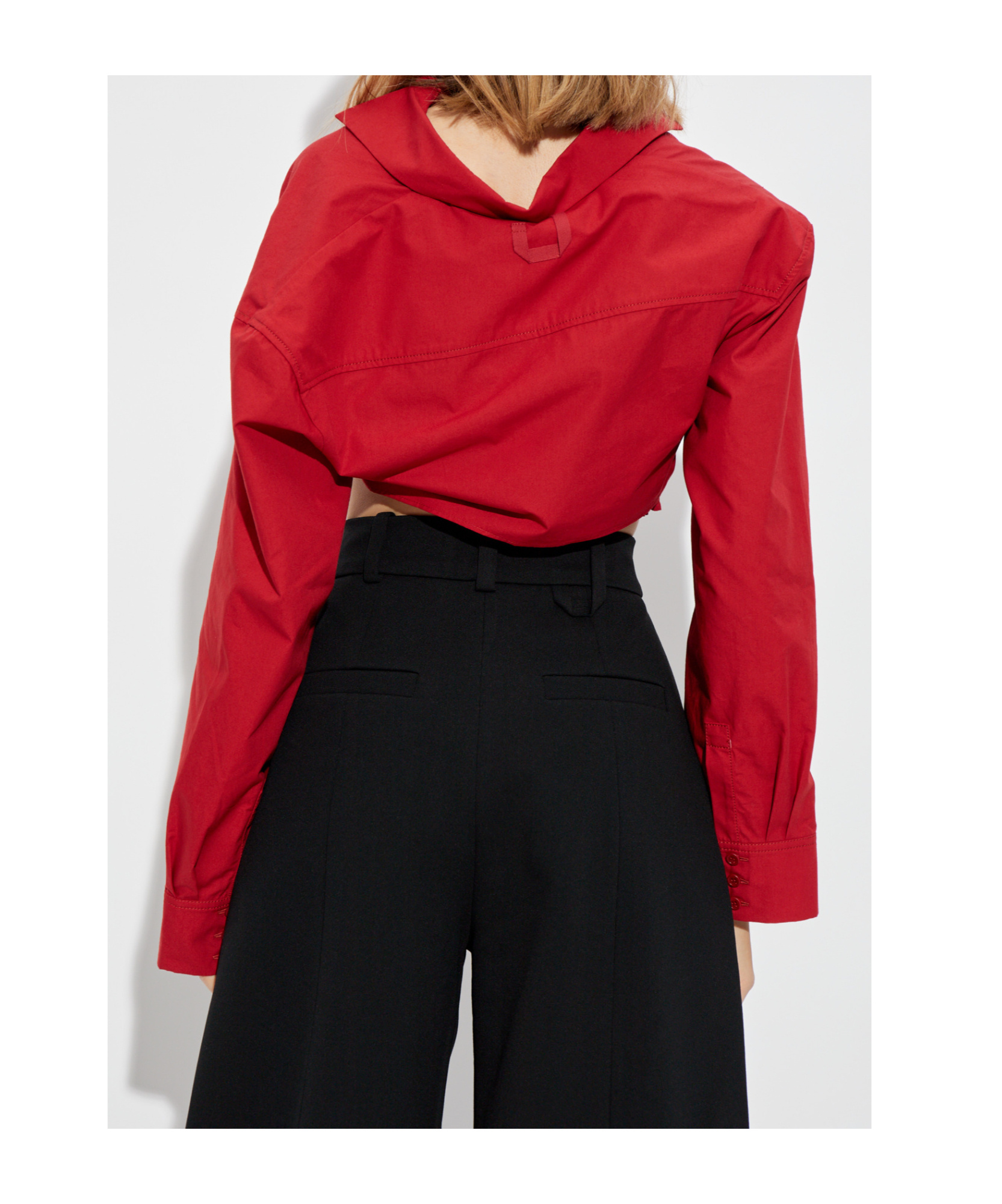 Shop Jacquemus Long-sleeved Shirt In Red