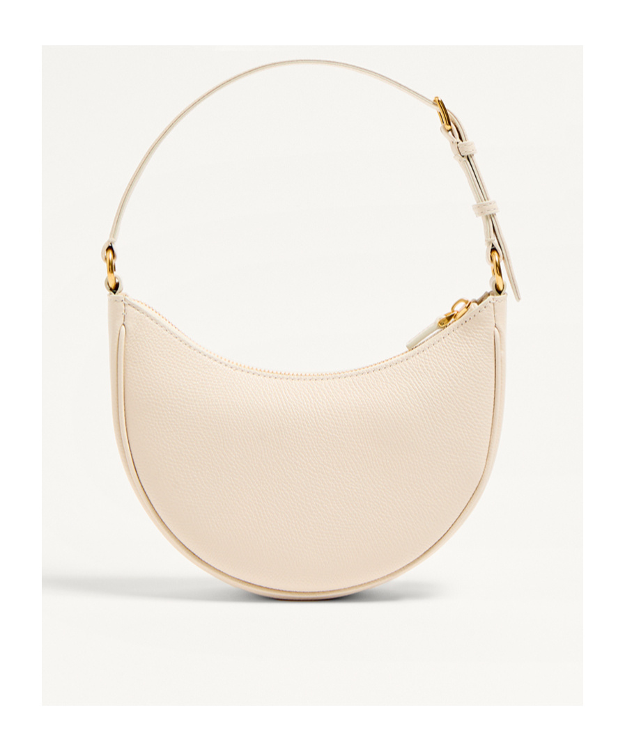 Valentino Vlogo Signature Mini Leather Hobo Bag In Nude