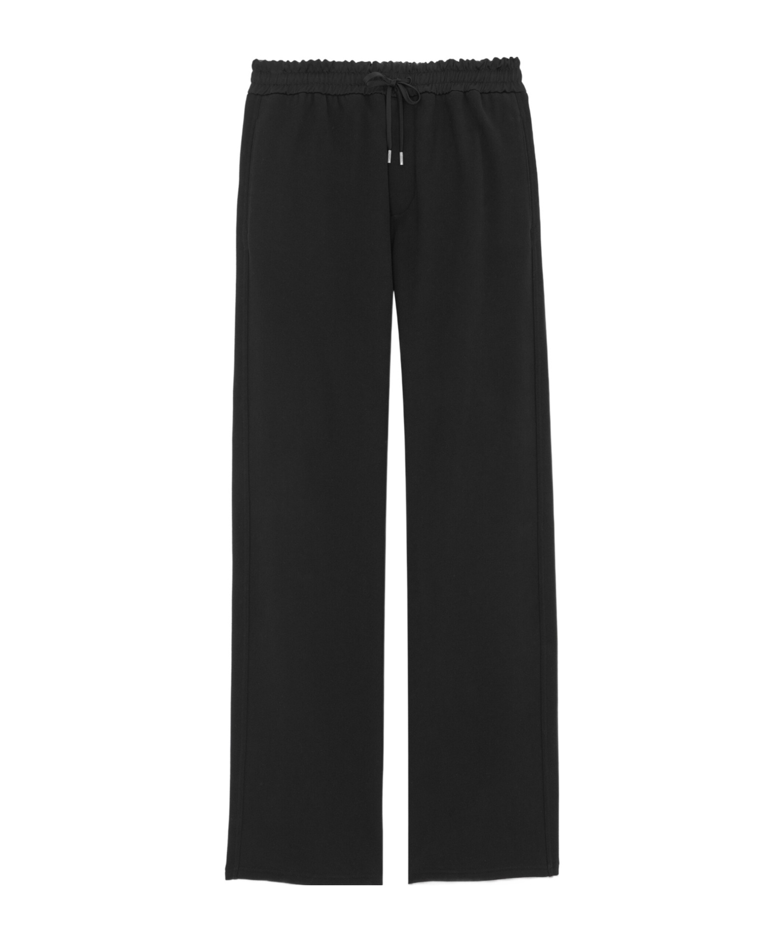 Saint Laurent Drawstring Wide Leg Pants In Black
