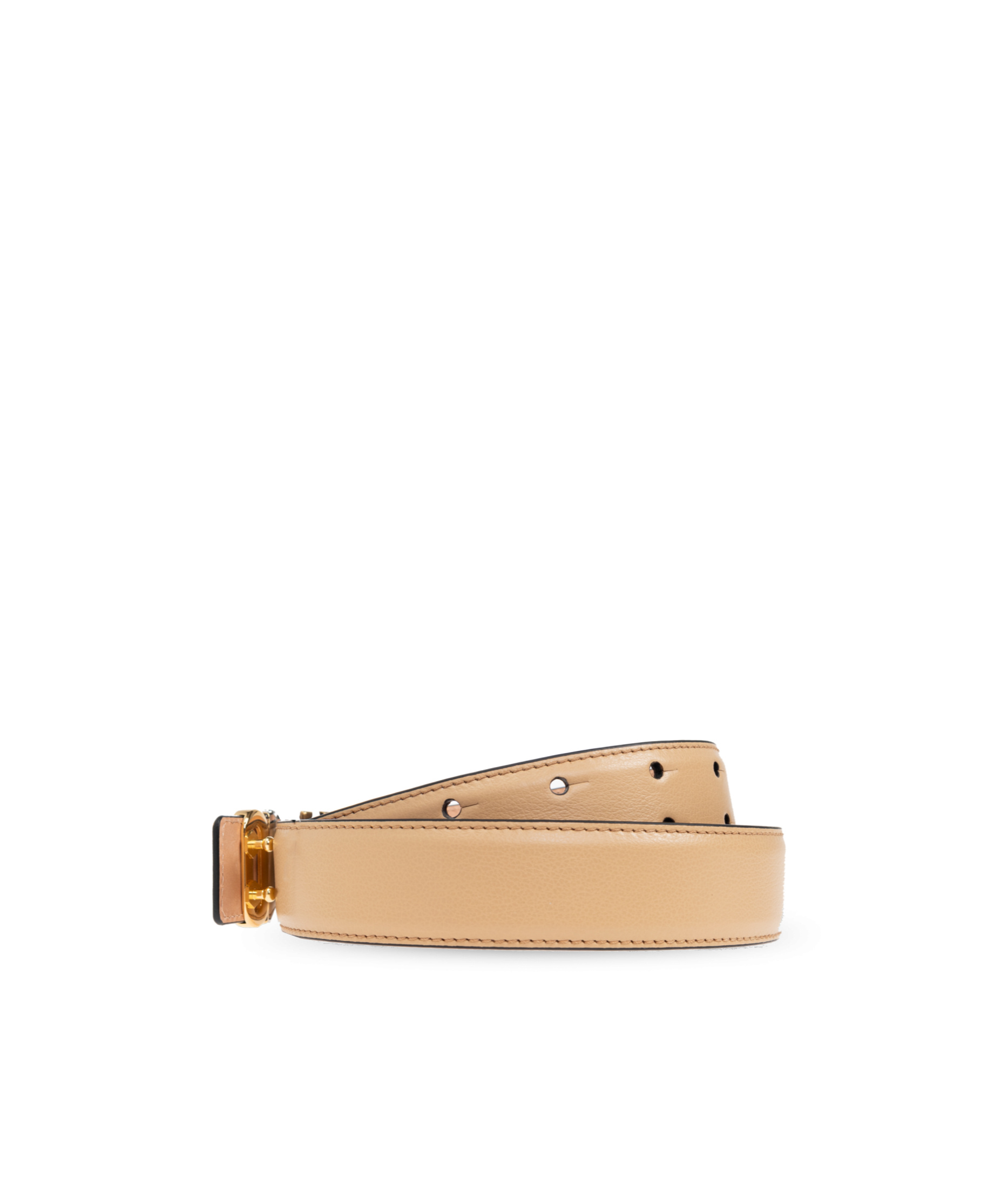 Moschino Logo Belt In Nude