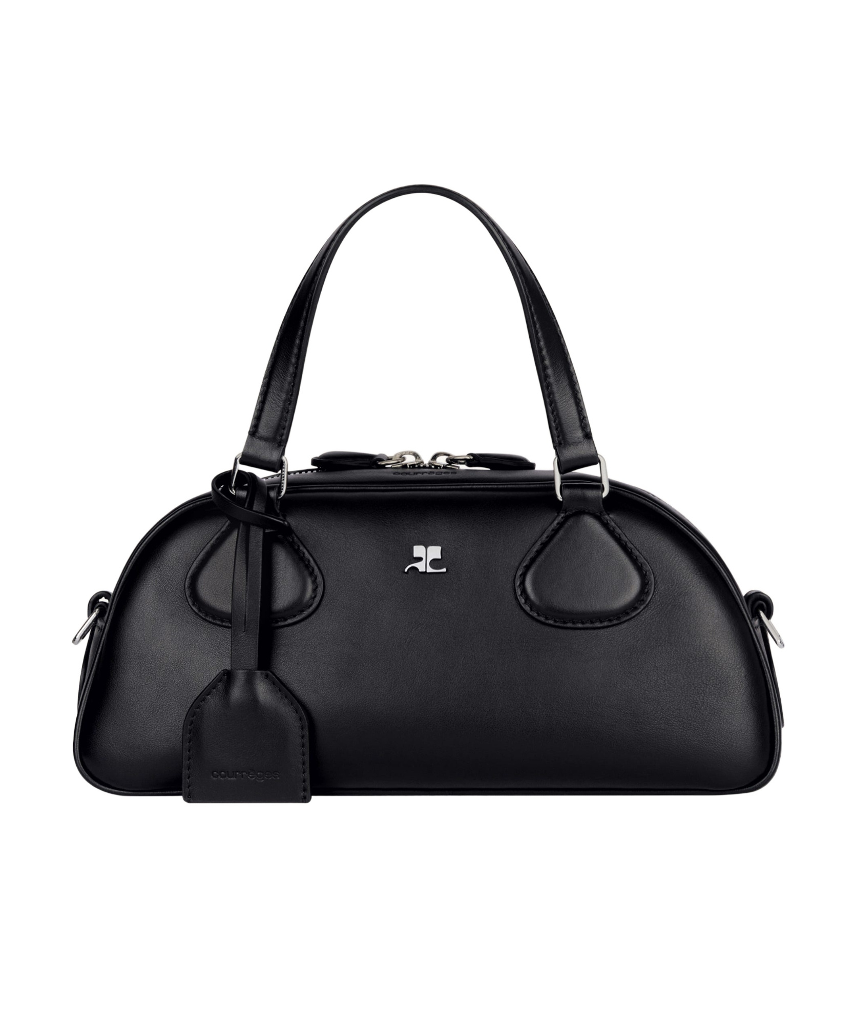 Courrèges Courreges Pre Friday Leather Bowling Bag In Black