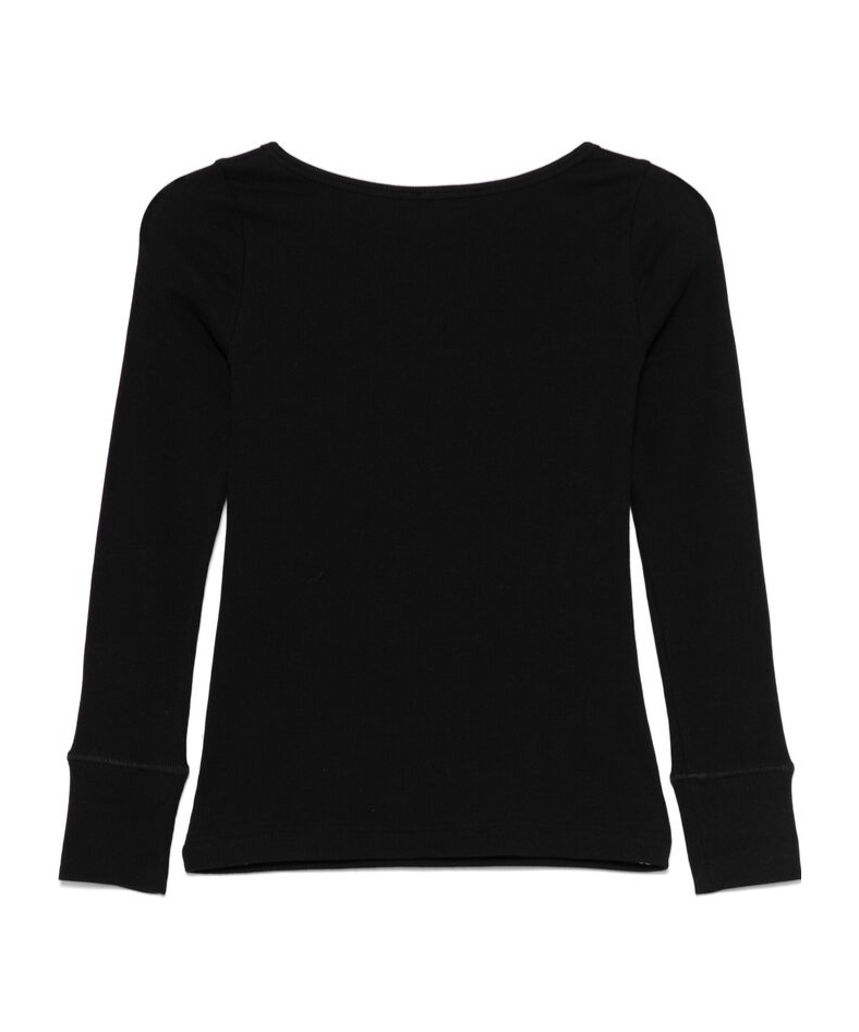 Versace Long-sleeved Underwear In Black