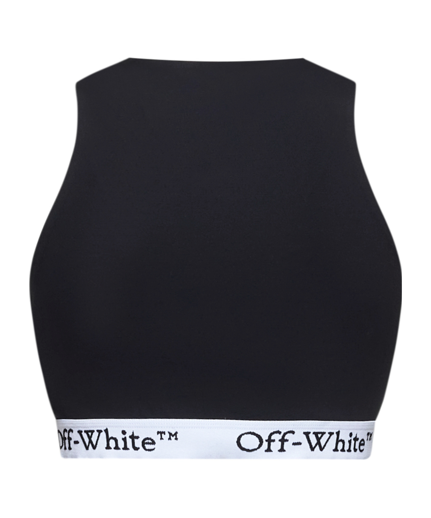 Off-white Logoband Zipped Rowing Top In Black