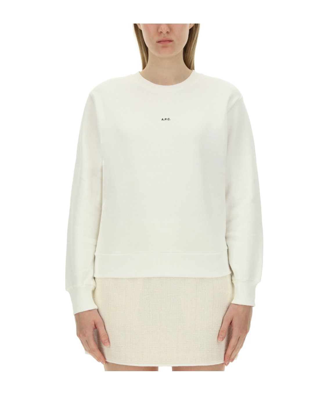 APC LOGO-PRINT COTTON SWEATSHIRT